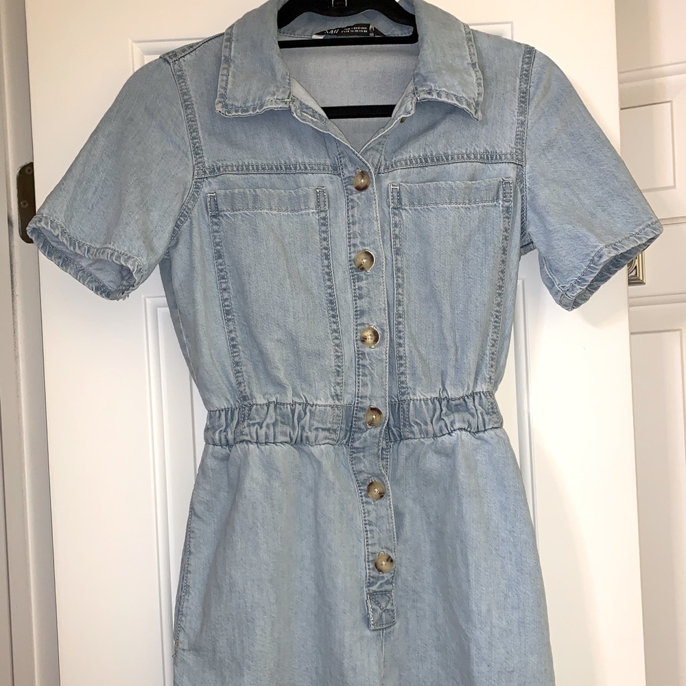 Zara denim romper